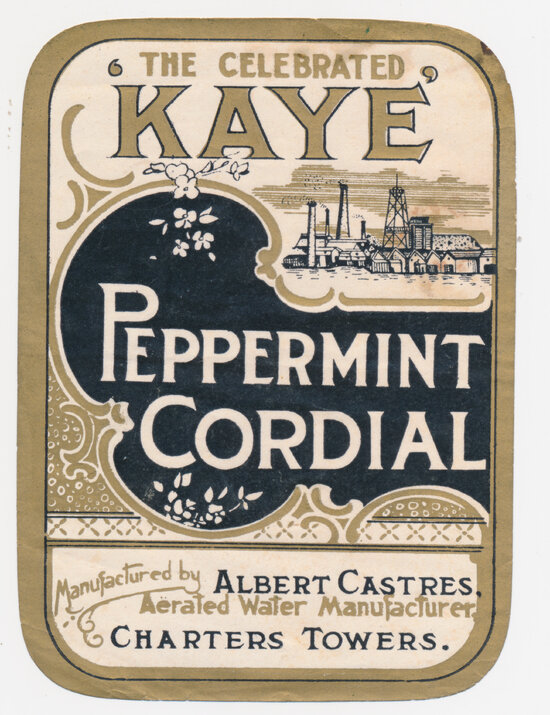Kaye Peppermint Cordial label