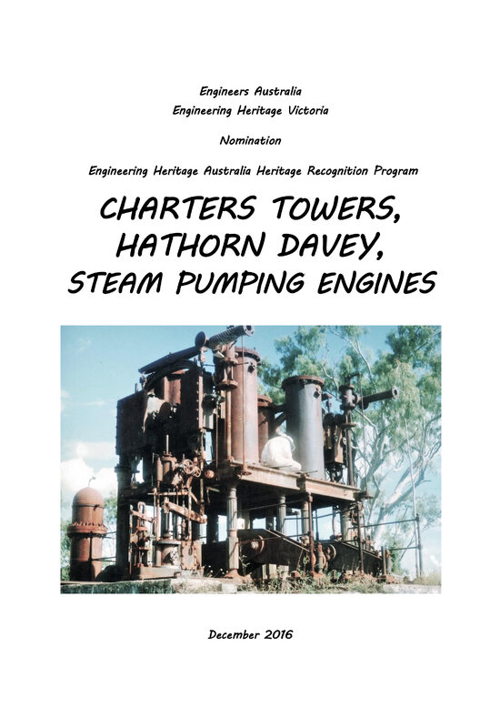 Charters Towers Hathorn Davey Steam Pumping Engines