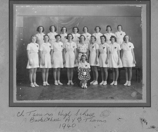 High School Basketball A and B Teams, 1940
