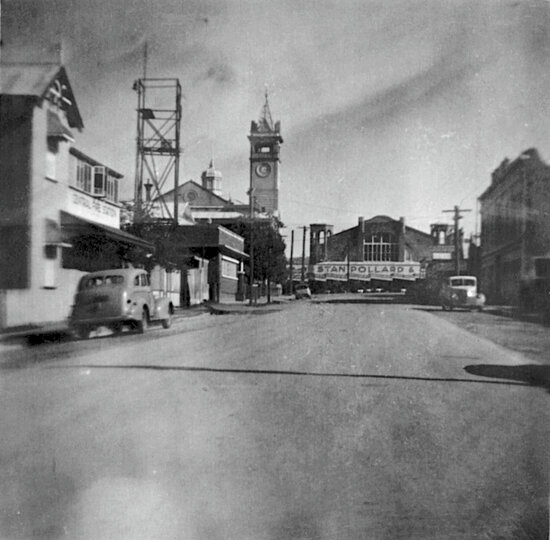 Bow Street With Fire Station Looking towards Pollards and Post Office