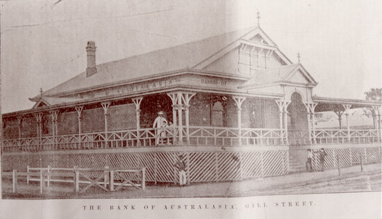 The Bank Of Australasia, SW corner Gill and Deane Streets