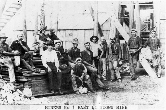 Miners at the No1 East Liontown Mine, 1906