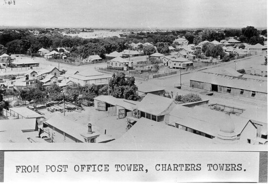 View from Post Office Clock Tower Toward Lower Deane Street, 1930