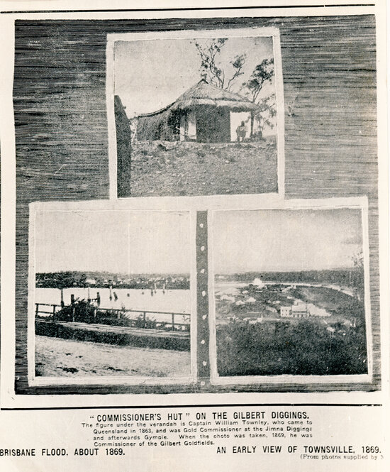 Three Photos: Commissioner&rsquo;s Hut; Brisbane Flood; Early Townsville