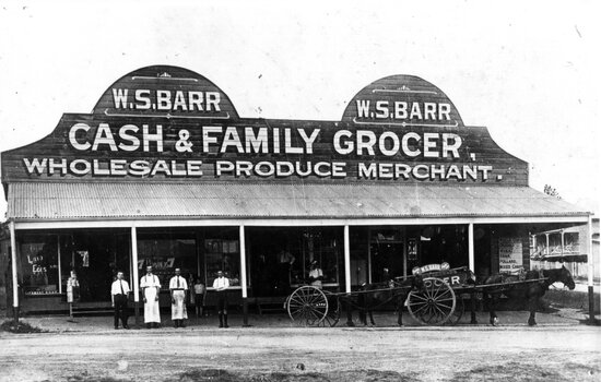 W S Barr, Cash and Family Grocer, Wholesale Produce Merchant, Stanley Street, Brisbane