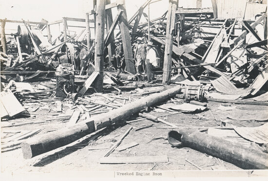 Wrecked Engine Room - Queen Cross Reef Gold Mine Explosion, 1905