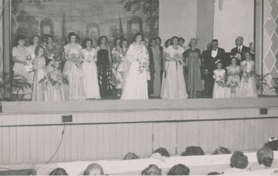 People on stage at the Theatre Royal