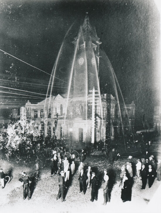 Fire Brigade Outside the Post Office, 1901