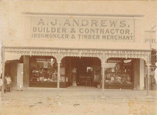 A J Andrews, Builder and Contractor, Ironmonger and Timber Merchant