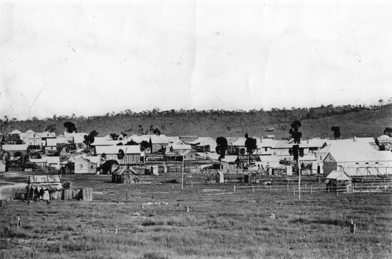 Early view of Charters Towers with view of John McDonald&rsquo;s Store