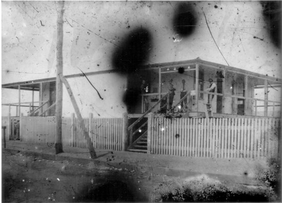 Croydon&rsquo;s Old Post Office with group of men on verandah