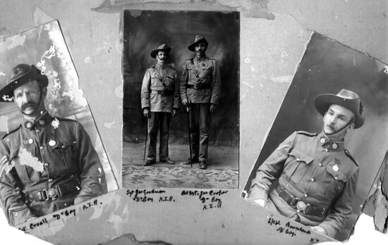 Portraits of Soldiers Croall, Goodman, Cooper, Bowerbauk - Killed in Action