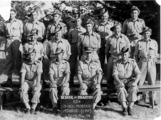 School of Infantry 12/54, 3 Inch Mortar Course (CMF) 15-26 March 1954
