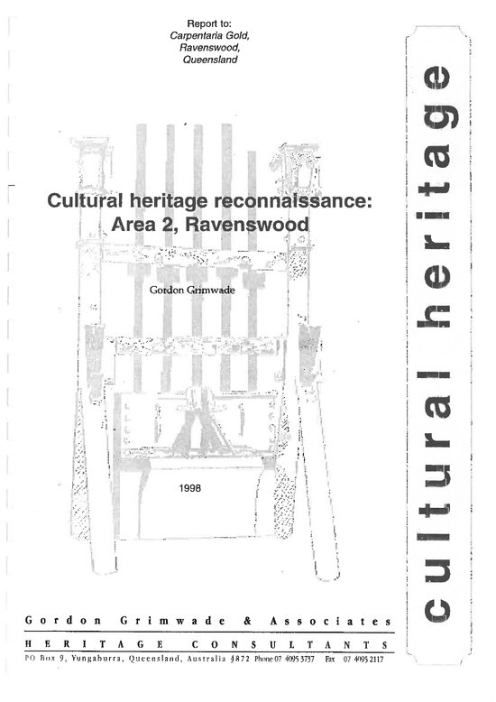 Cultural Heritage Reconnaissance: Area 2, Ravenswood