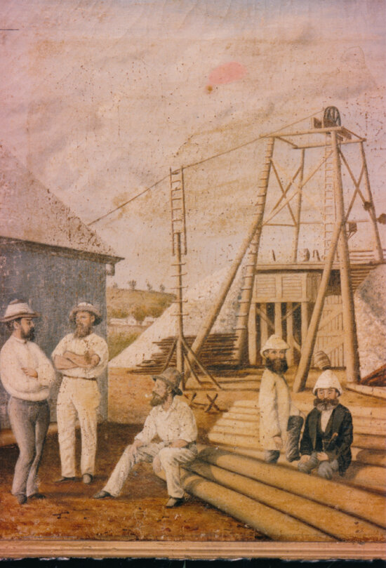 Five Mad Germans painting: Pfeiffer, Paradies, Riedrich, Harman, Romburg