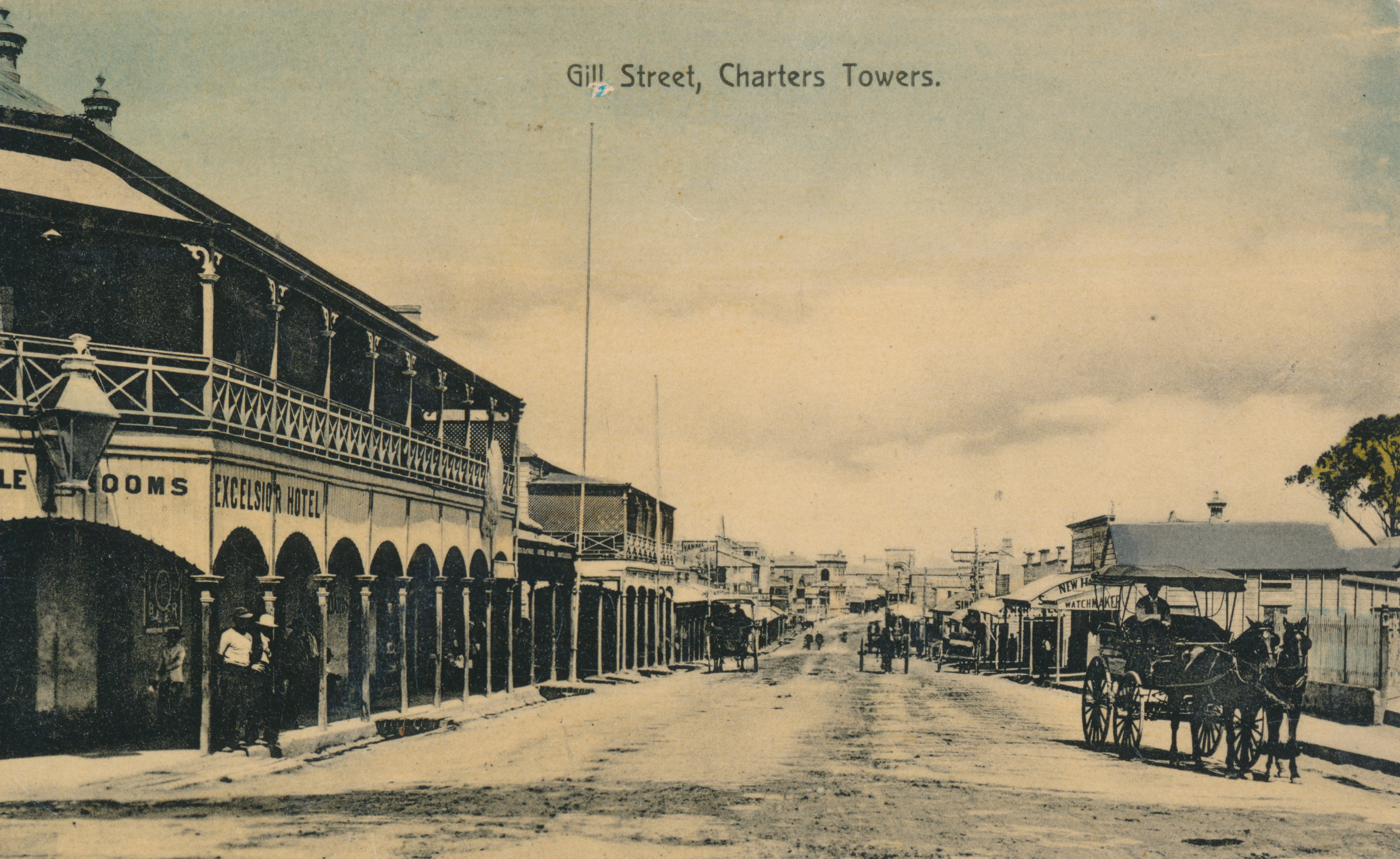 Gill Street at the Intersection of Church Street, Looking West