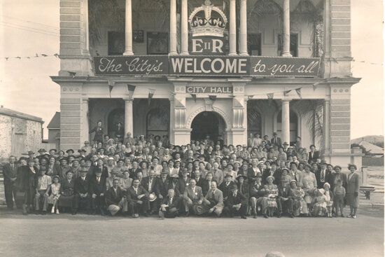 Coronation Celebrations, City Hall, Mosman Street, 1953