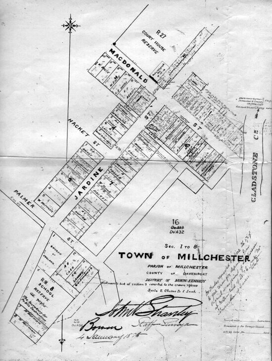Town of Millchester Plan 1876