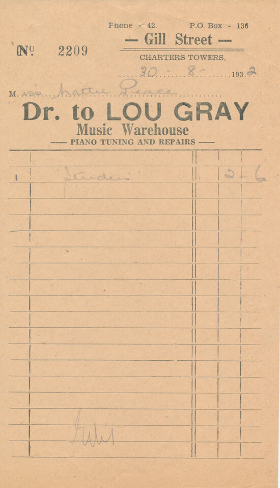 Lou Gray Letterhead, 1932