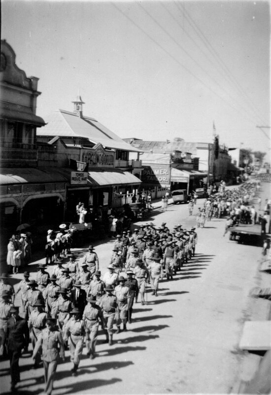 World War Two Parade of Soldiers, Gill Street
