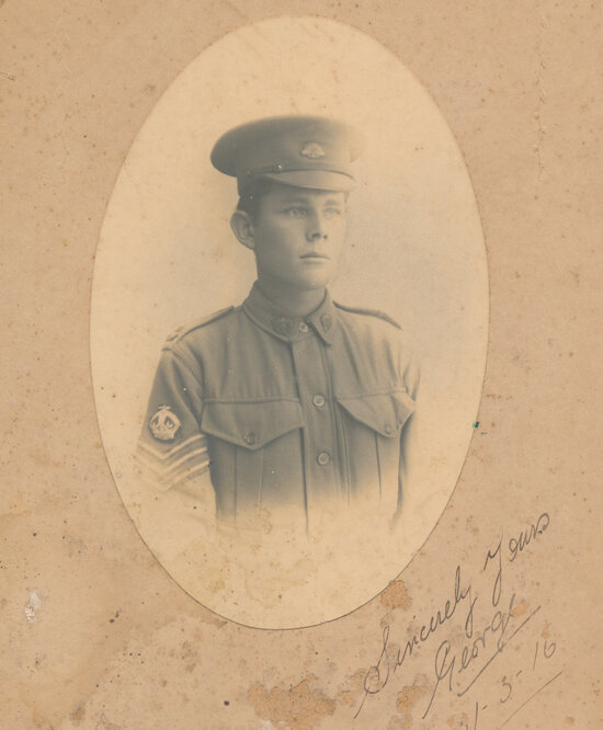 George ? soldier portrait, WW1
