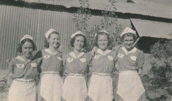 Waitresses from the Imperial Cafe, 1941 - Joyce Faulkner, Ivy Young, Dot Riley, ? , Joan Hansen