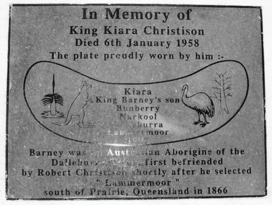 Detail of Grave of King Kiara plaque