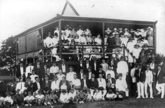 Members at original Golf Club House