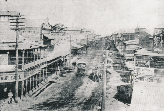 Gill Street, Deane Street intersection, looking east