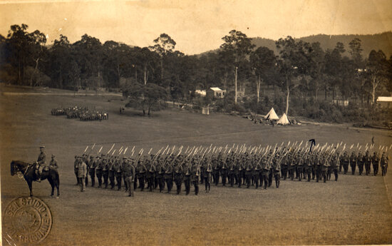 WW1 Troops on parade, Brisbane
