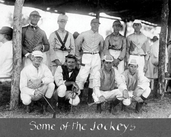 Some of the Jockeys at the Inaugural Fletcher Vale Races, 1921