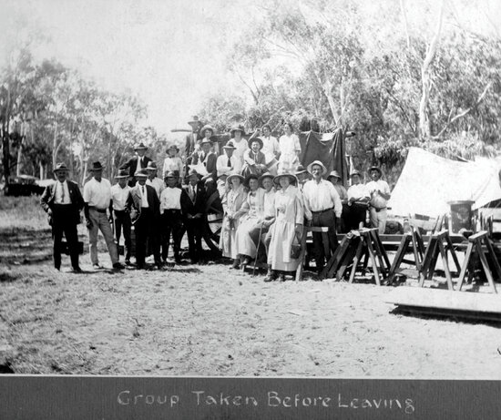 Group taken before leaving the Inaugural Fletcher Vale Races, 1921