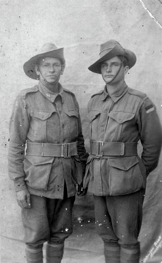 Private W Shephard and Private W Matthews, 9th Battalion, 1917 WW1