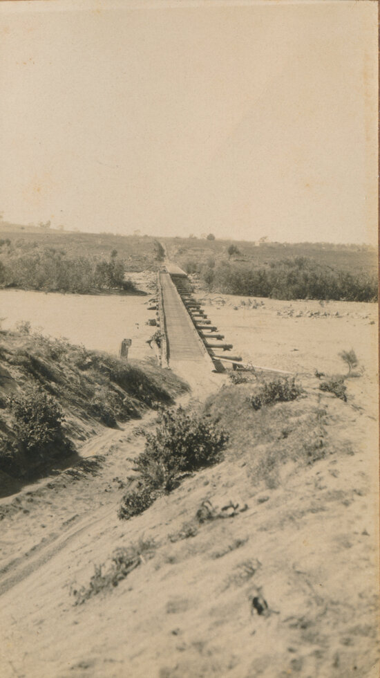 4 photos: Burdekin River Road Bridge, Ana Branch, Mail Hotel Winton, Cloncurry main street