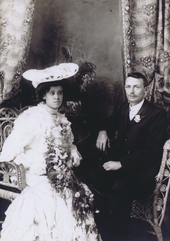 Ellen Maude (Nellie) Lampan wedding portrait
