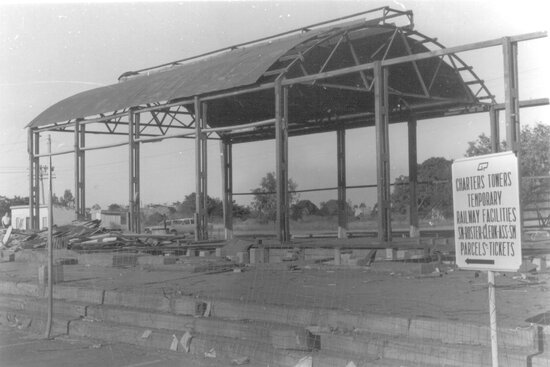 Demolition of the Railway Station, Queenton