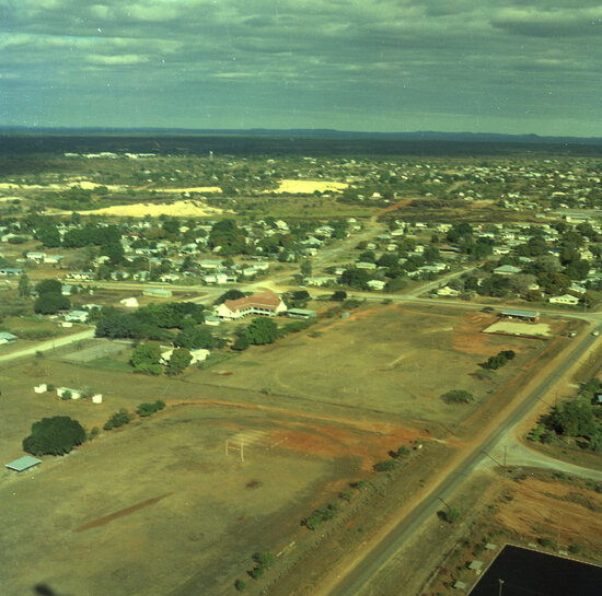 Aerial photo of Richmond Hill State School Looking South East, 1975