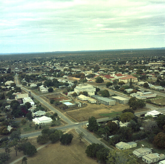 Aerial photo looking across St Mary&rsquo;s College towards the East, 1975