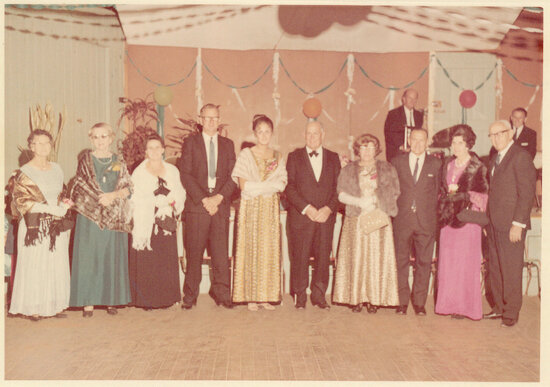 Mayor Arthur &lsquo;Tiger&rsquo; Titley and Mrs Titley with others during a Civic Function