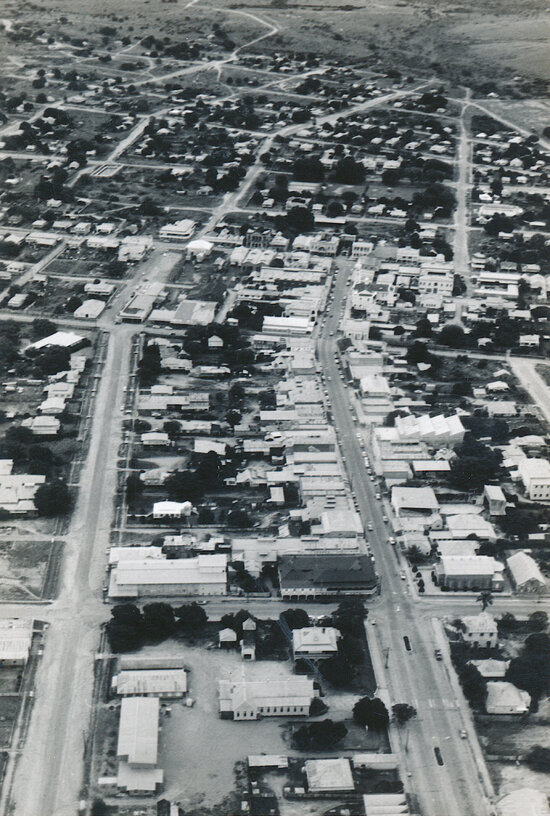Aerial View of Gill Street Looking West