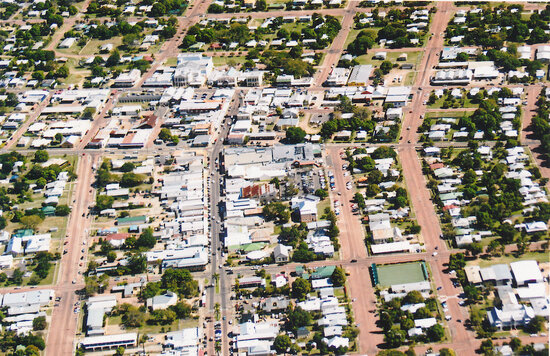Aerial View of Main Charters Towers Area
