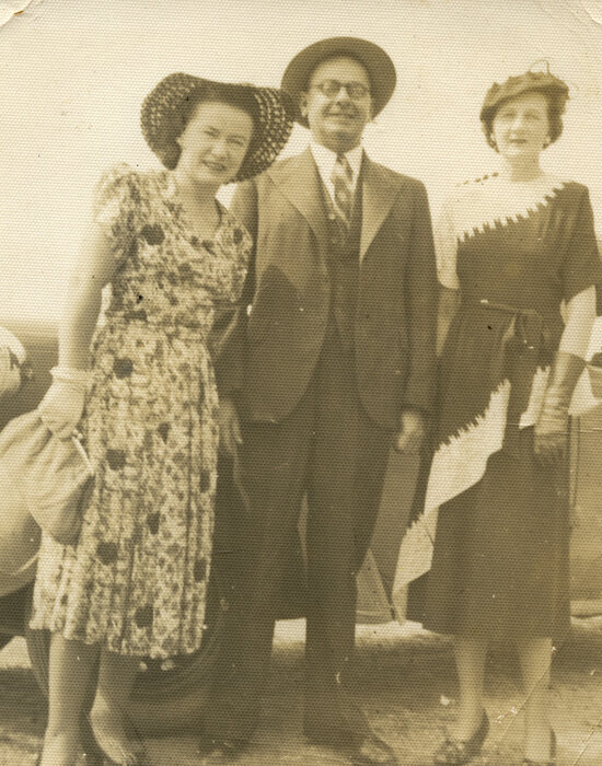 Polly Teasdale, Jack Orme and Gladys Orme at the Races in the early 1950s