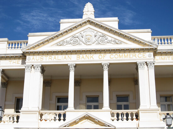 Pediment and Balcony of World Theatre, Mosman Street