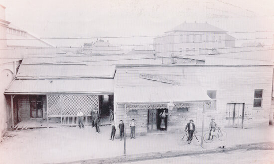 Elevated view of the old Northern Miner Office, Gill Street