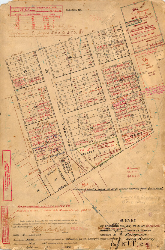 CT 18241 Survey of Sections Nos. 84, 93 to 101