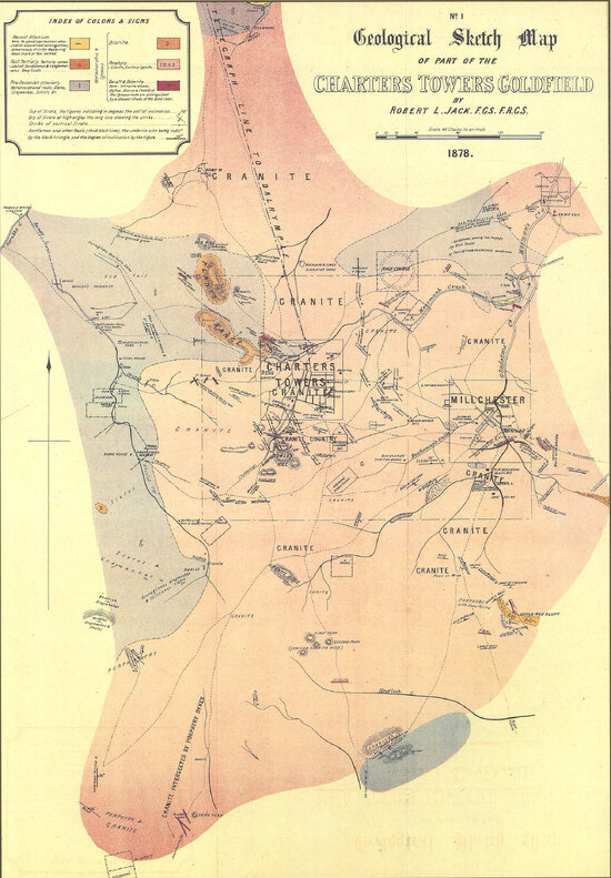 Geological Sketch Map of Part of The Charters Towers Goldfield