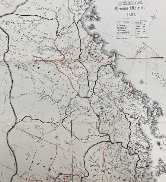 Queensland Census Districts, 1881