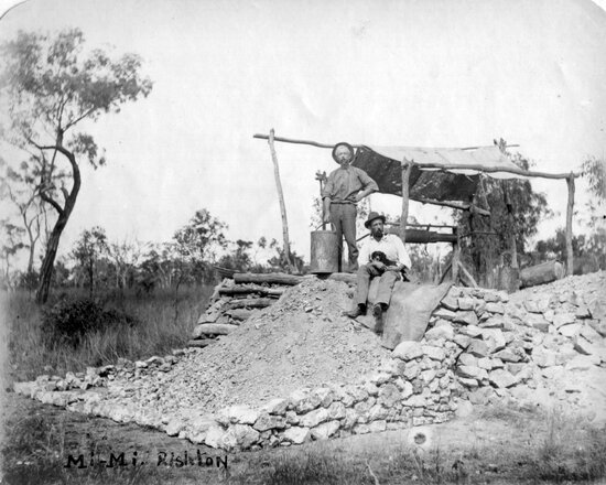 Emil and Fred at Mi-Mi Mine, Rishton