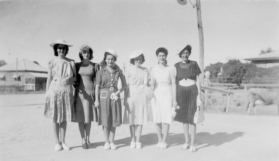 Nurses attending Miriam Spears&rsquo; wedding outside Buffalo Hall