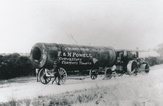 F &amp; N Powell Contractors vehicle with boiler and steam vehicle